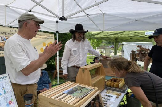 Richard Whitlow and Parks Talley from the Sustainable Honeybee Program
