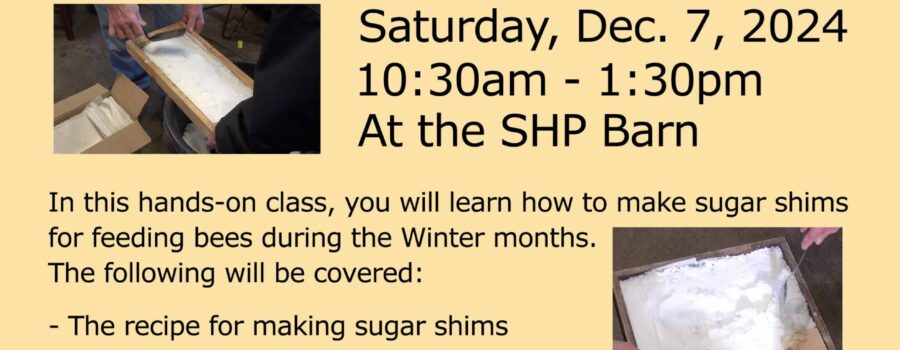 Sugar Shim Workshop at SHP on December 7, 20024.